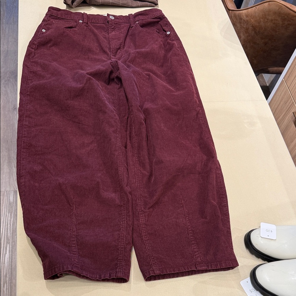 Burgundy Corduroy Pants